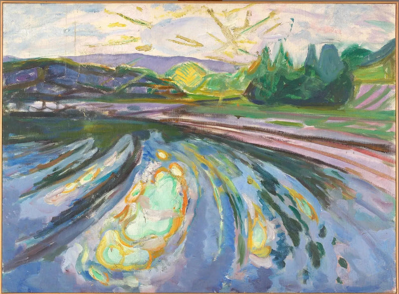 Vagues contre la côte - Edvard Munch