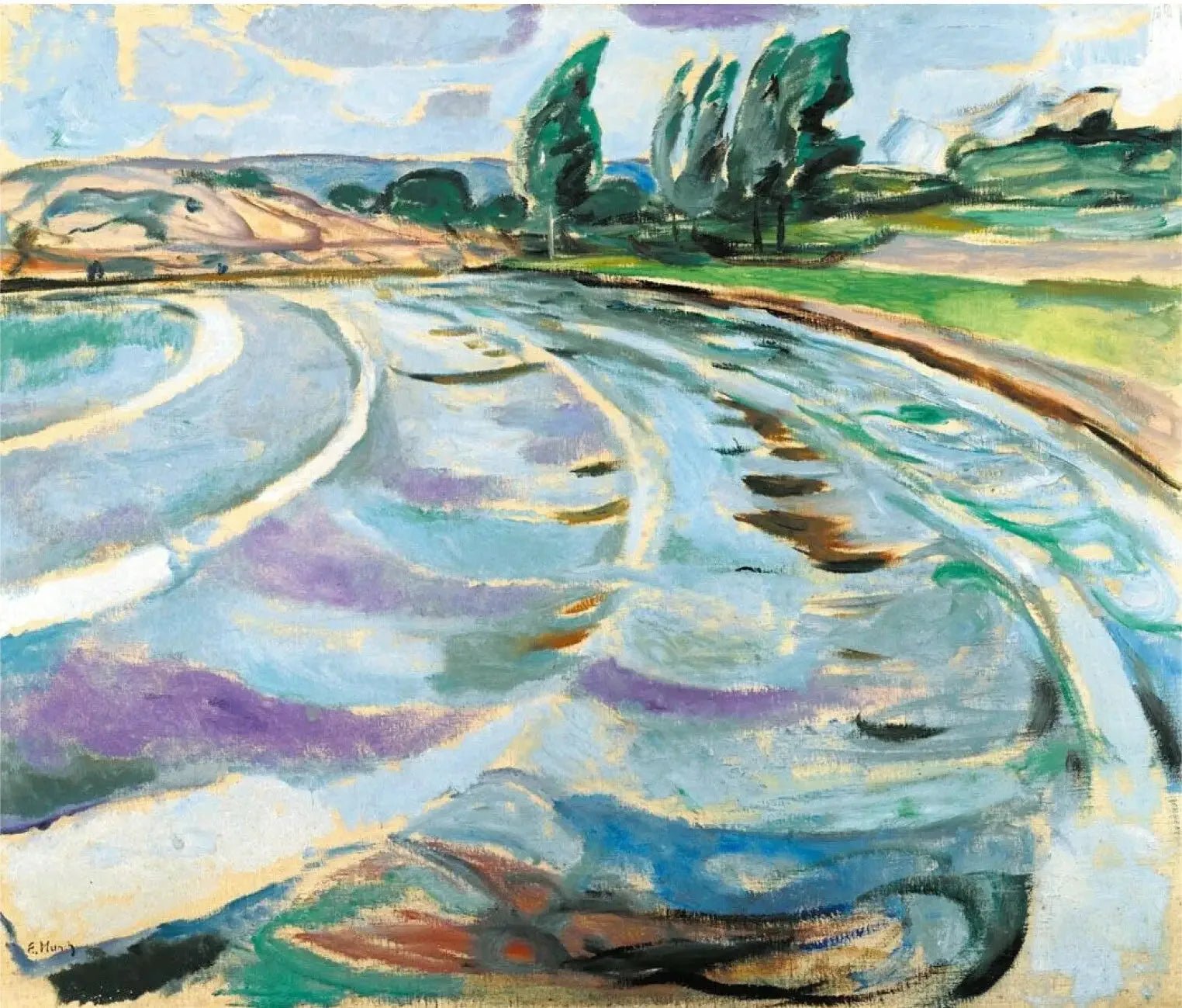 Vagues - Edvard Munch image 1 copie peinte à la main à l’huile