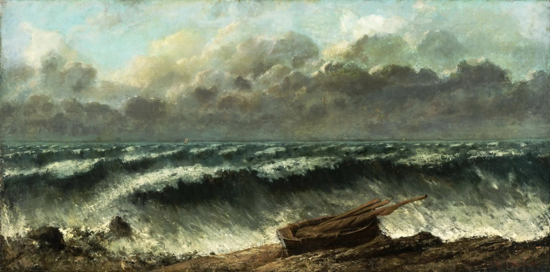 Vagues - Gustave Courbet image 1 reproduction artisanale de tableau