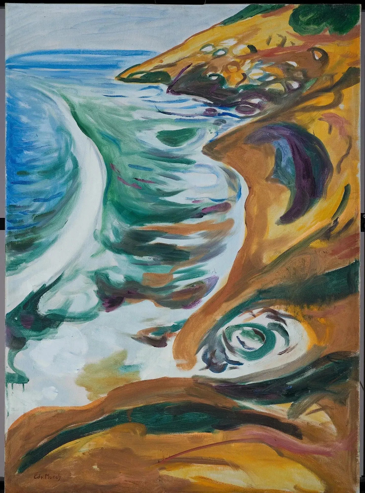 Vagues s'écrasant sur les rochers - Edvard Munch image 1 reproduction réalisée par Alpha Reproduction