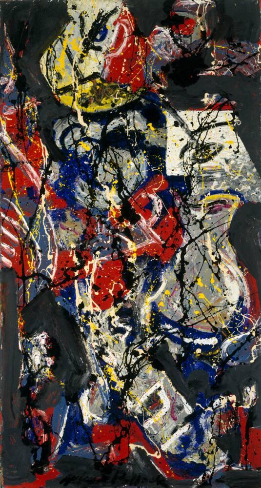 Vaisseau lunaire - Jackson Pollock image 1 copie peinte à la main à l’huile