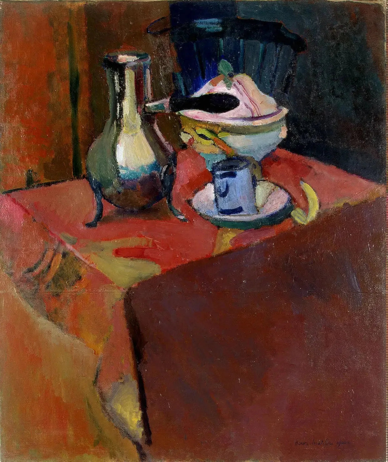 Vaisselle sur une table - Henri Matisse image 1 copie peinte à la main à l’huile