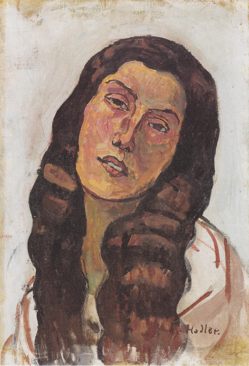 Valentine Godé-Darel mit aufgelöstem Haar - Ferdinand Hodler