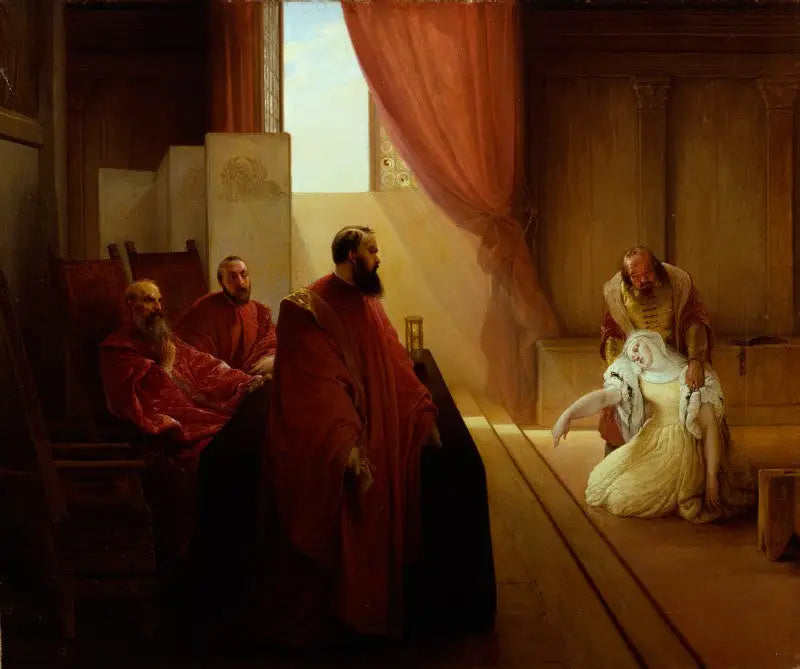 Valenza Gradenigo avant l'Inquisition - Francesco Hayez image 1 reproduction artisanale de tableau