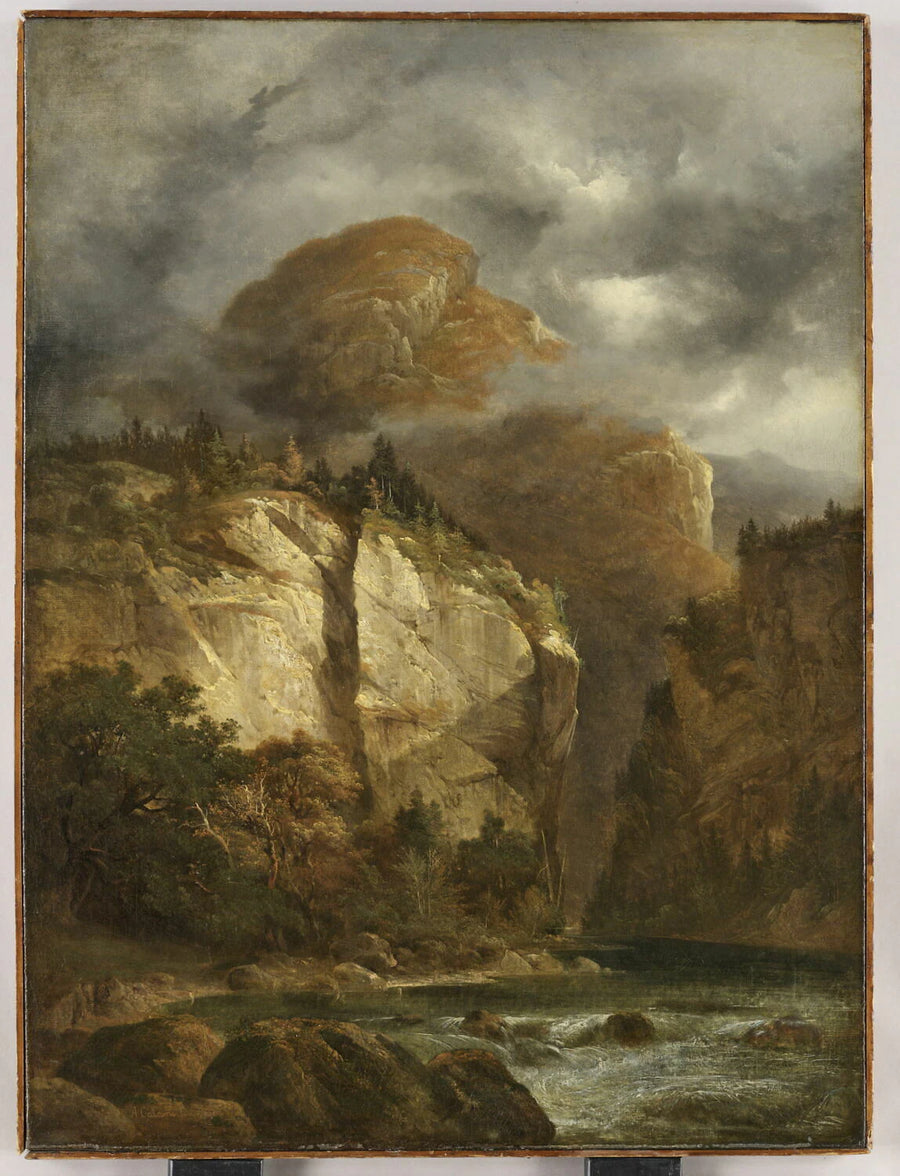 La vallée de l'Aar à Meiringen (Oberland bernois) - Alexandre Calame