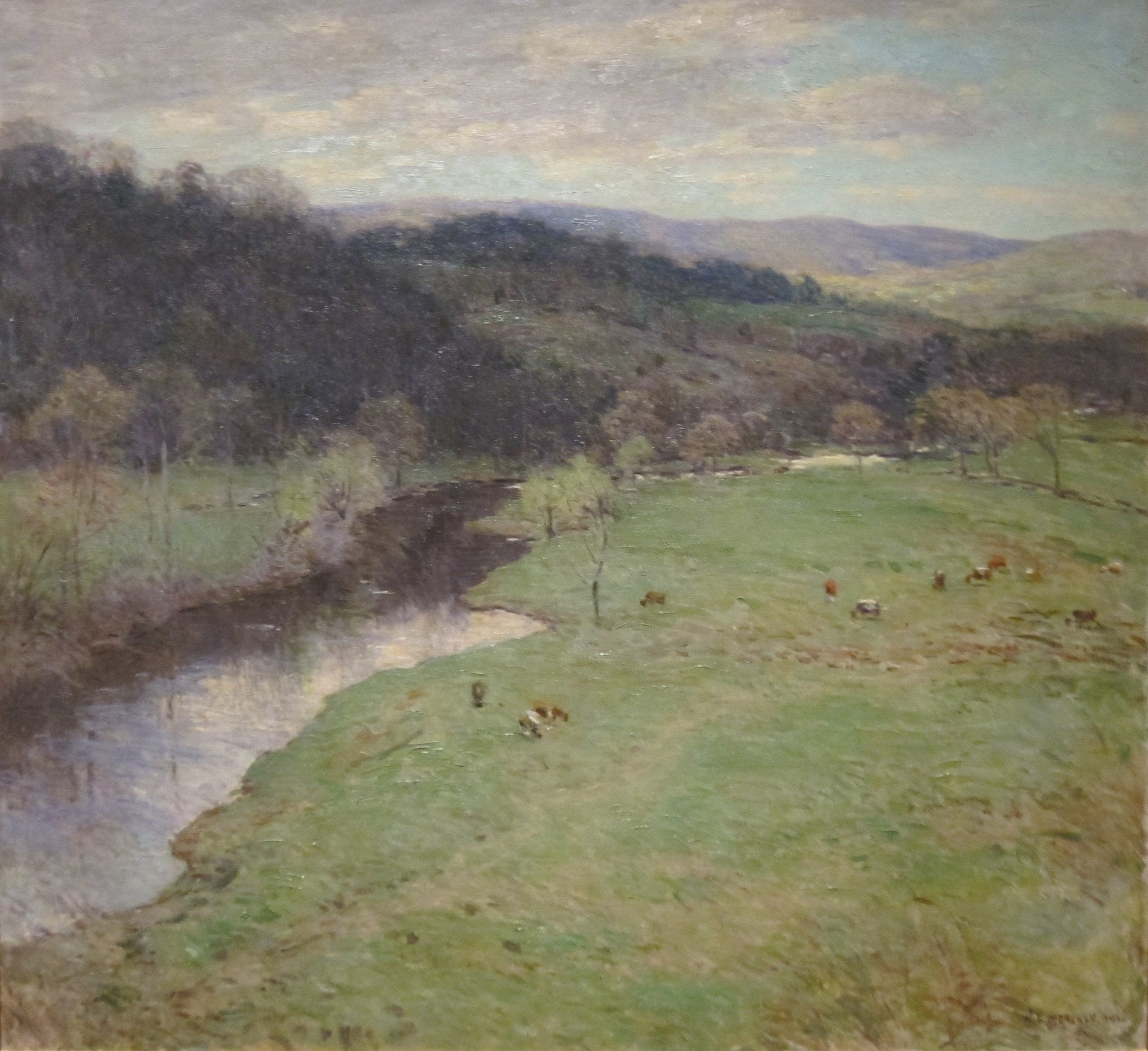 Vallée au printemps - Willard Metcalf image 1 reproduction d’œuvre d’art à l’huile