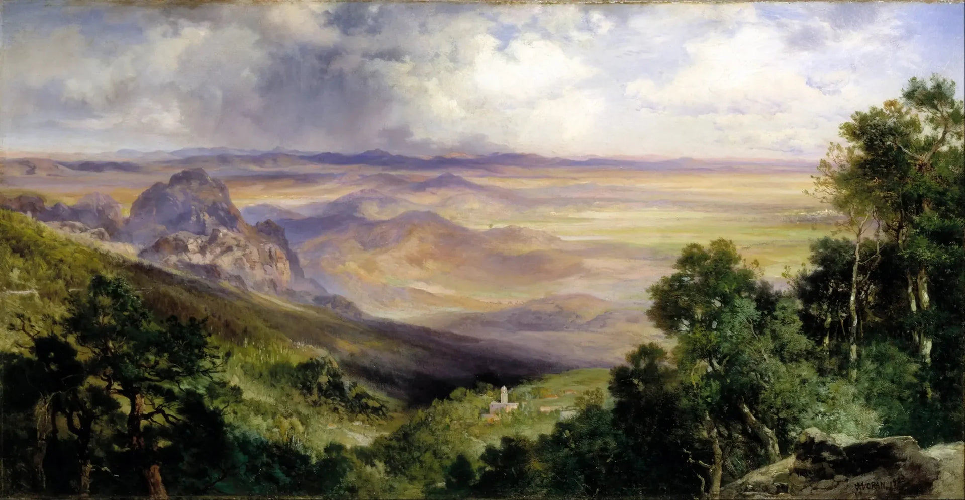 Vallée de Cuernavaca - Thomas Moran image 1 reproduction de peinture à l’huile