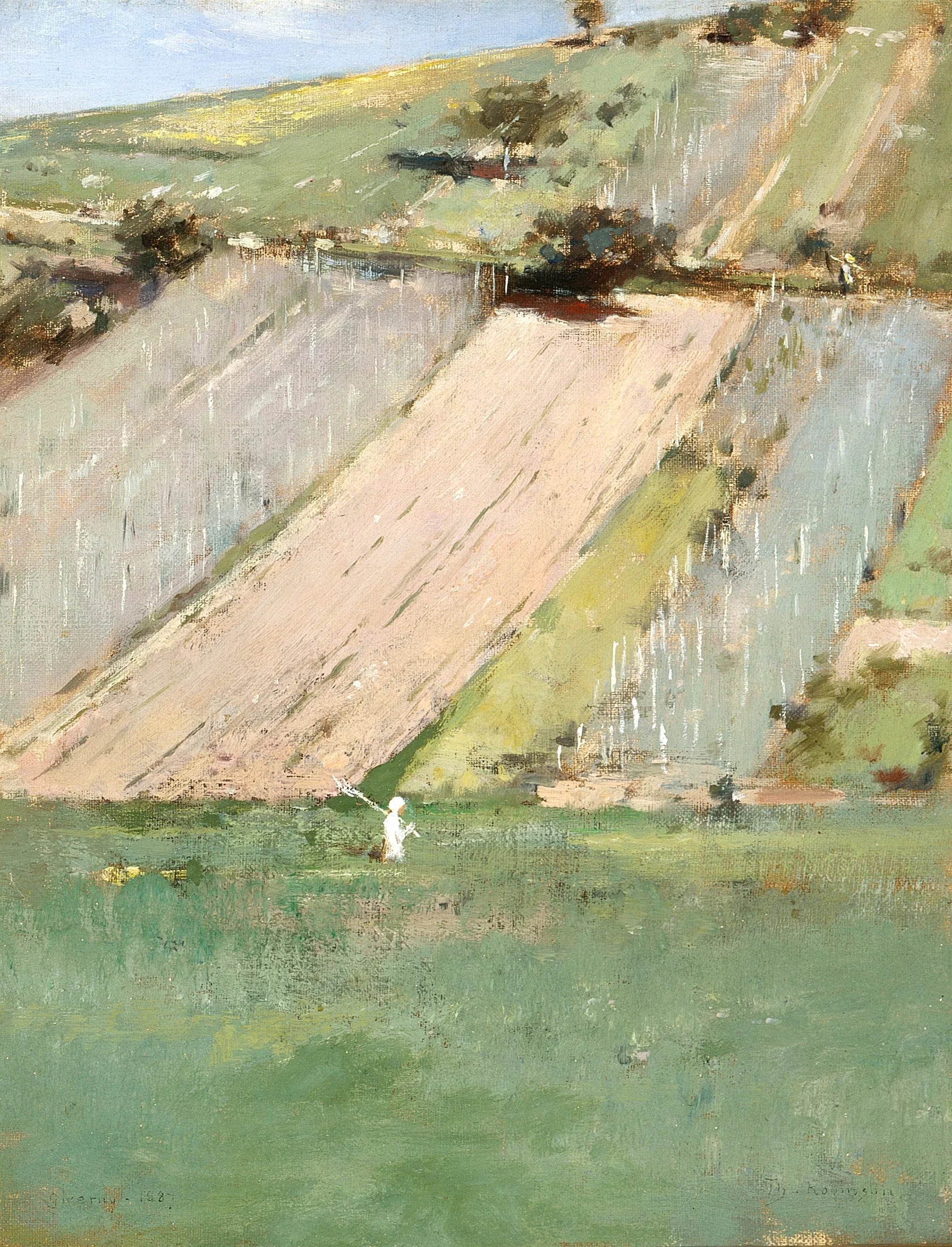 Vallée de la Seine, Giverny - Theodore Robinson image 1 tableau peint à l’huile sur toile