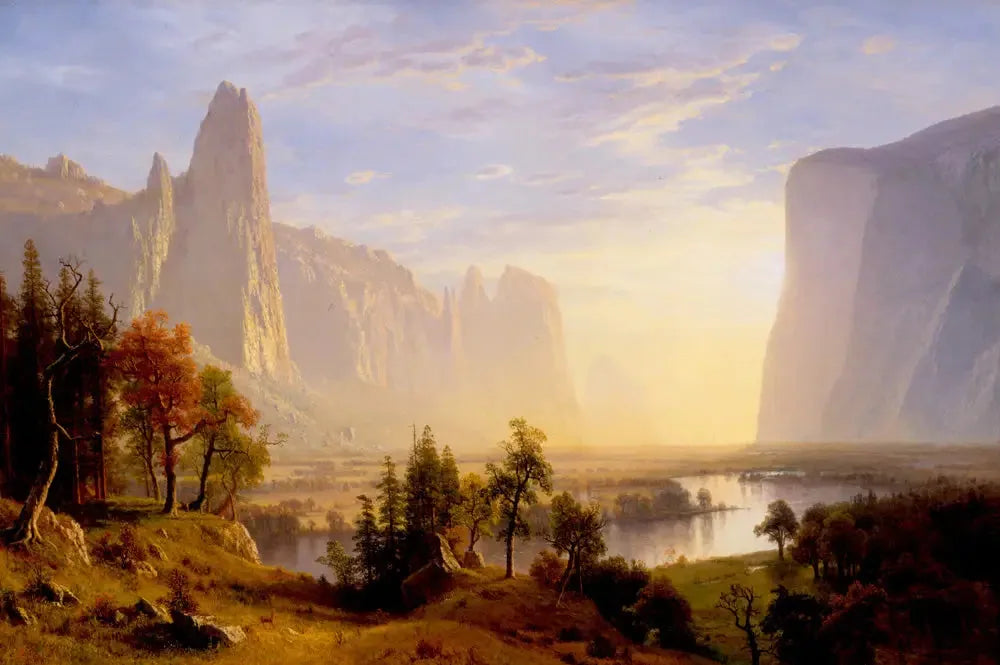 Vallée de Yosemite - Albert Bierstadt image 1 copie de tableau peinte à la main