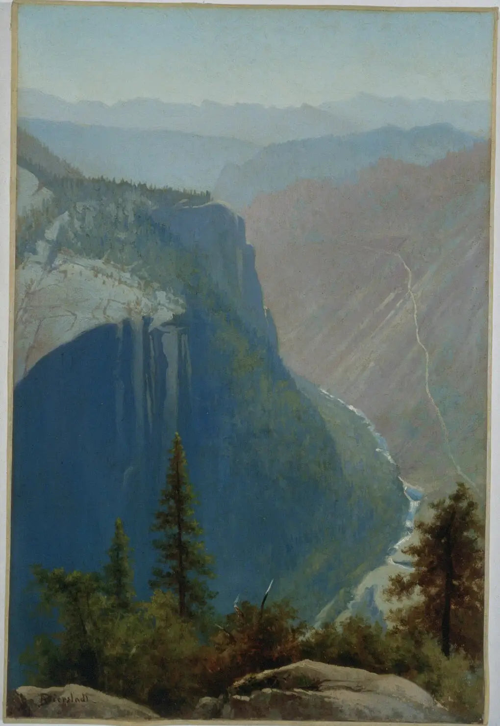 Vallée de Yosemite - Albert Bierstadt image 1 reproduction de peinture à l’huile