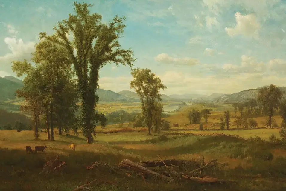 Vallée du fleuve Connecticut, Claremont, New Hampshire - Albert Bierstadt image 1 reproduction artisanale de tableau