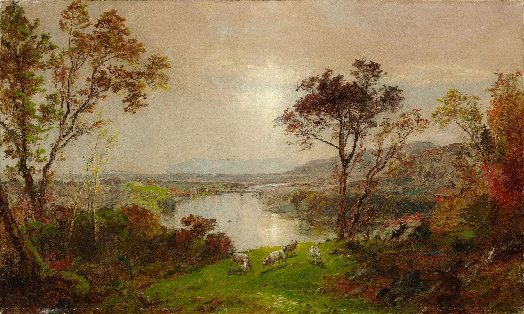 Vallée du Wyoming - Jasper Francis Cropsey image 1 reproduction d’œuvre d’art à l’huile