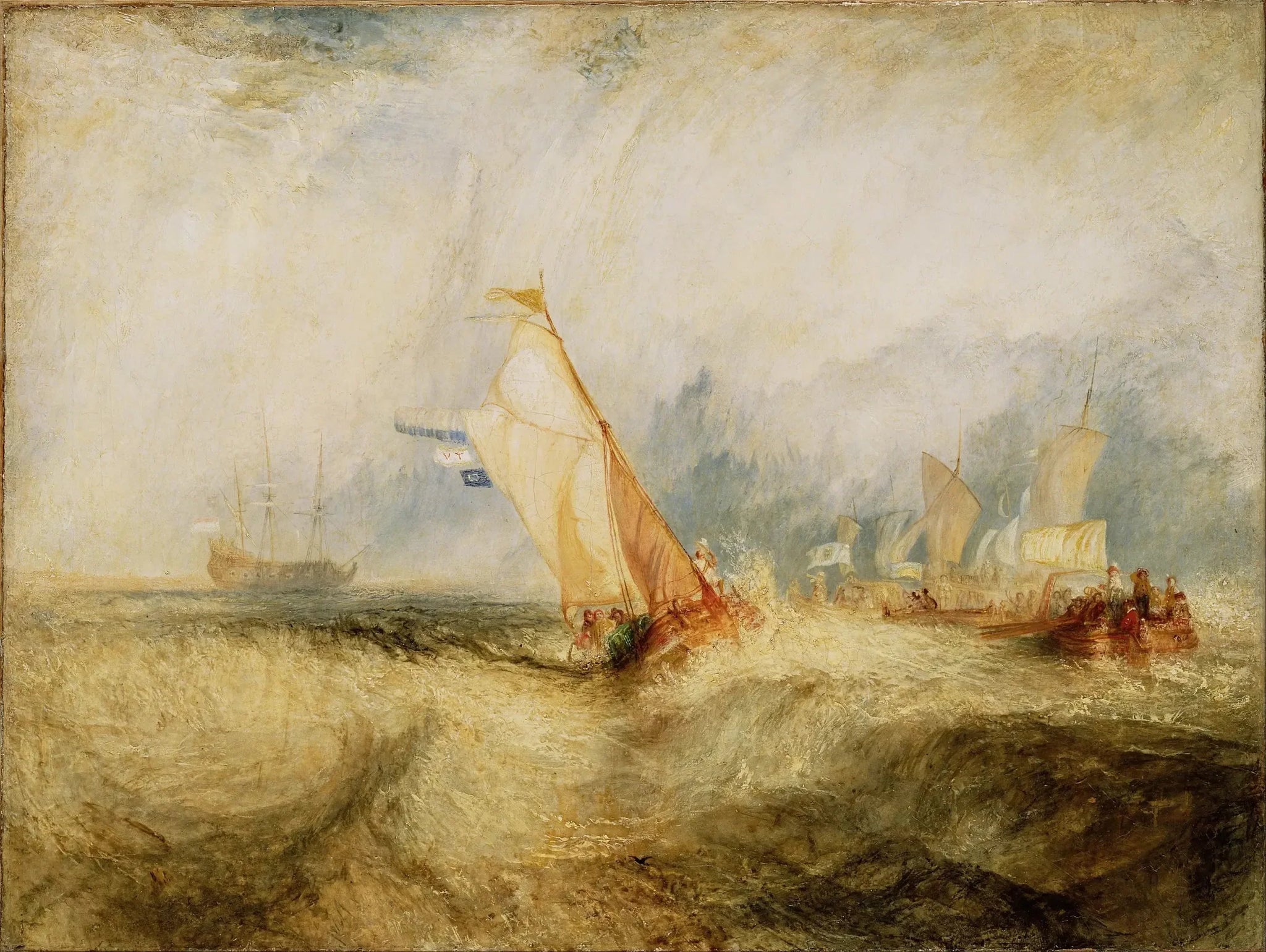 Van Tromp - J. M. W. Turner image 1 copie peinte à la main à l’huile