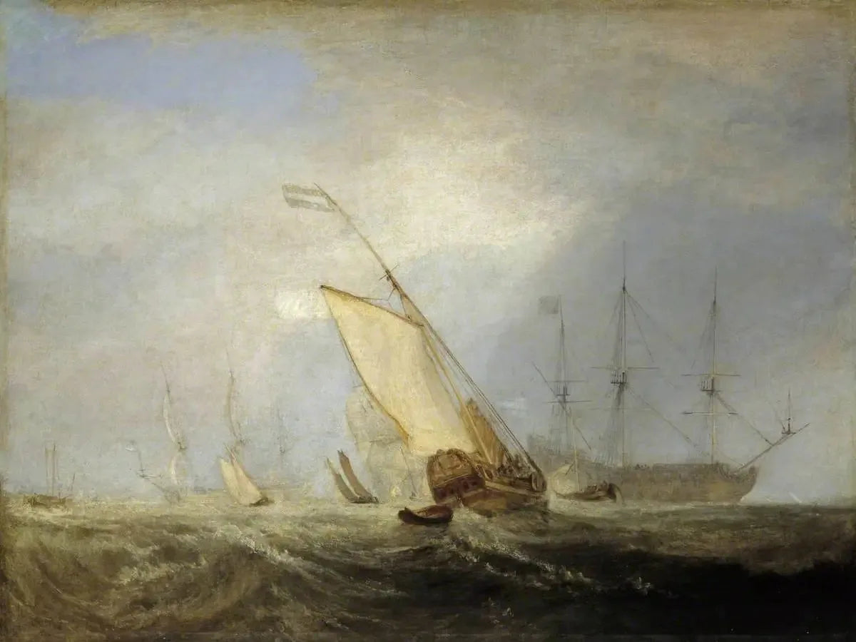 Van Tromp Returning after the Battle off the Dogger Bank - J. M. W. Turner image 1 copie peinte à la main à l’huile