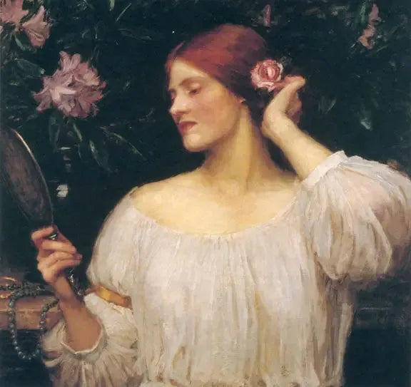 Vanité - John William Waterhouse image 1 copie peinte à la main à l’huile