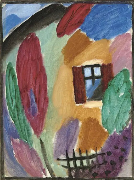 Variation mit Haus und Gartenzaun - Alexej von Jawlensky