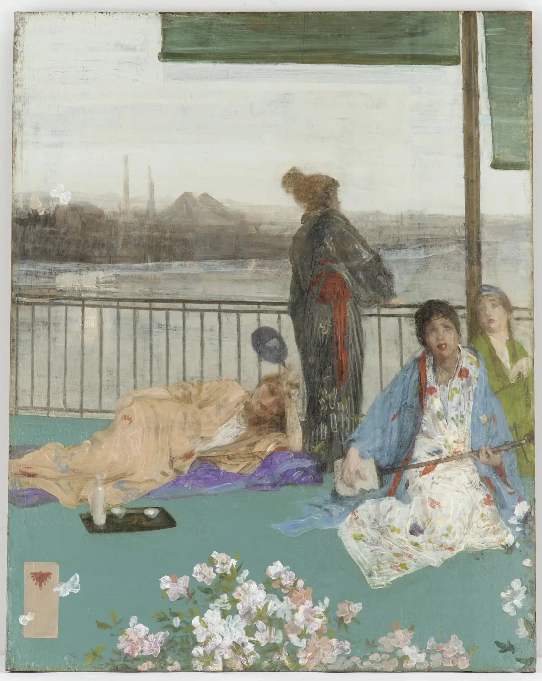 Variations de couleur de chair et de vert — Le Balcon - James Abbott McNeill Whistler image 1 copie peinte à la main à l’huile
