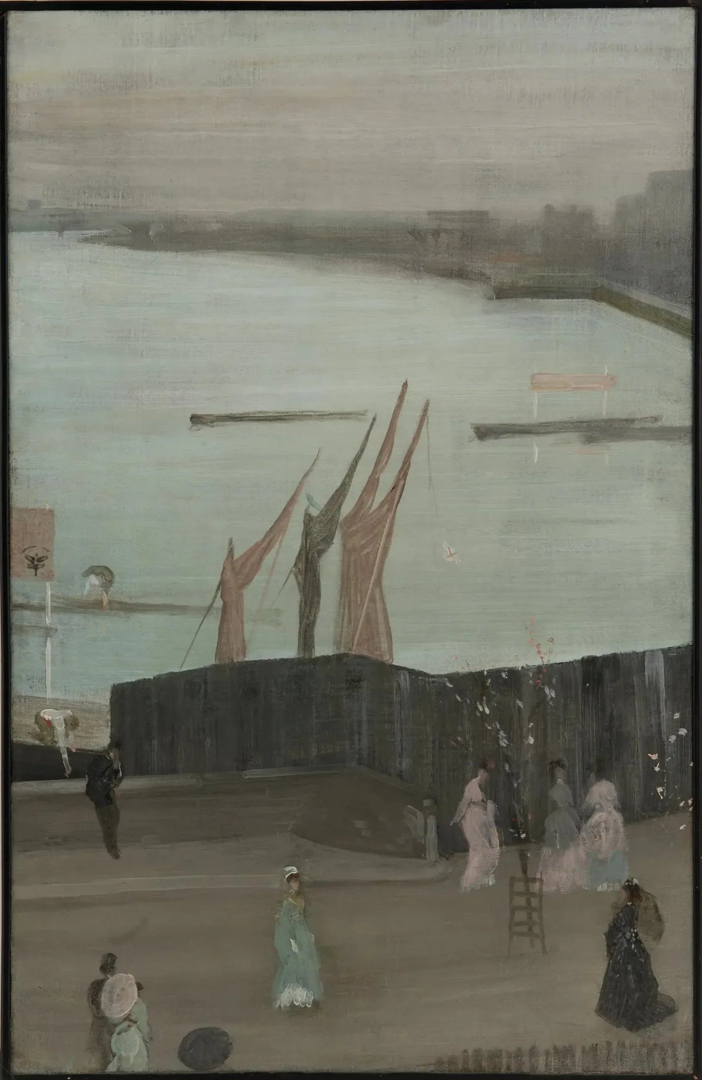 Variations en rose et gris : Chelsea - James Abbott McNeill Whistler image 1 reproduction de peinture à l’huile