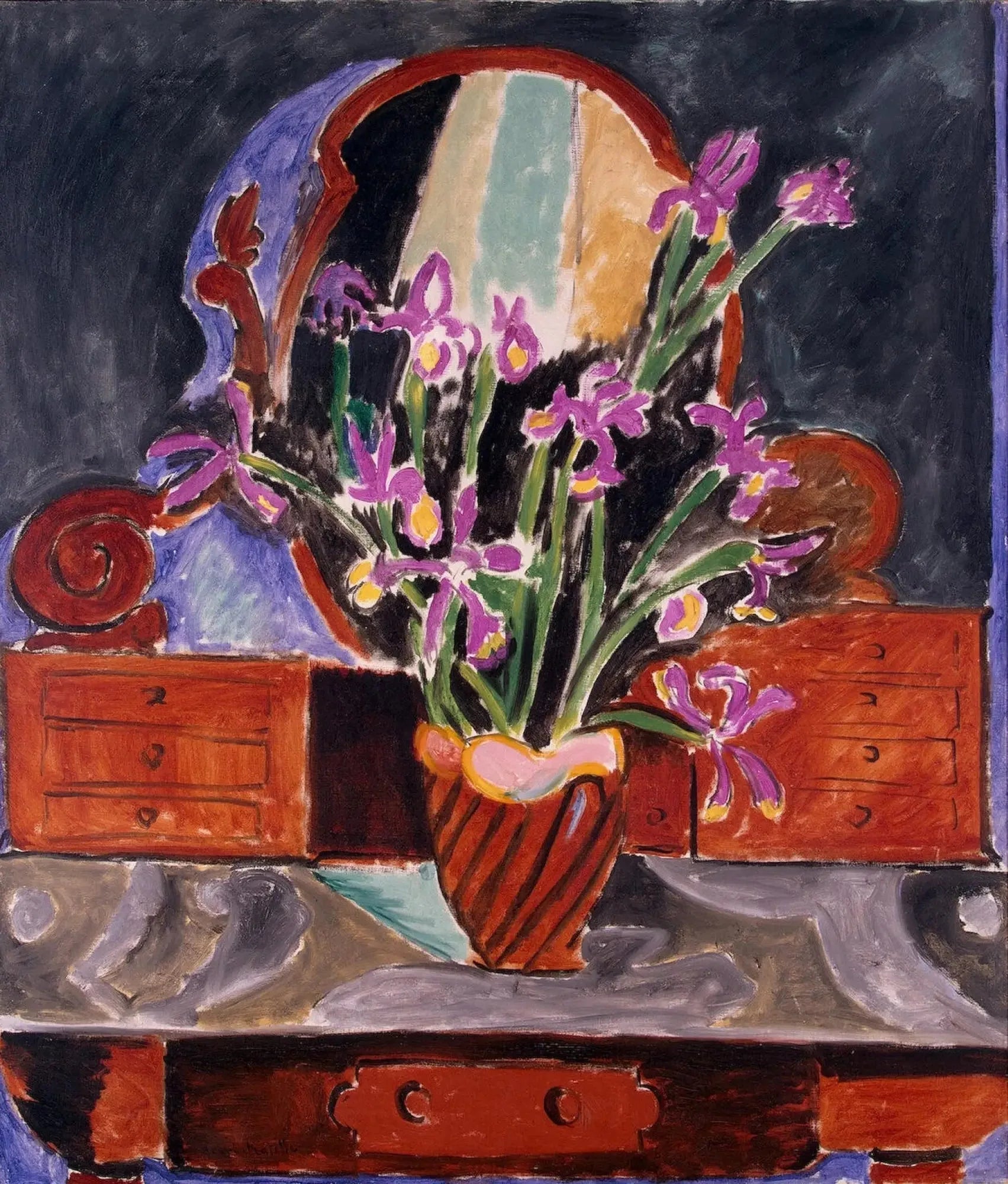 Vase d'iris - Henri Matisse image 1 reproduction artisanale de tableau