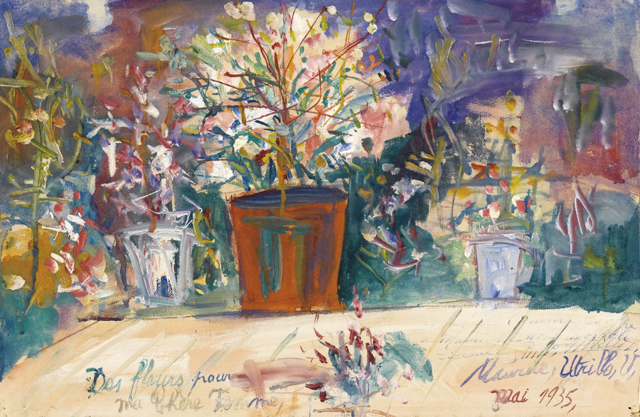 Vase de fleurs - Maurice Utrillo