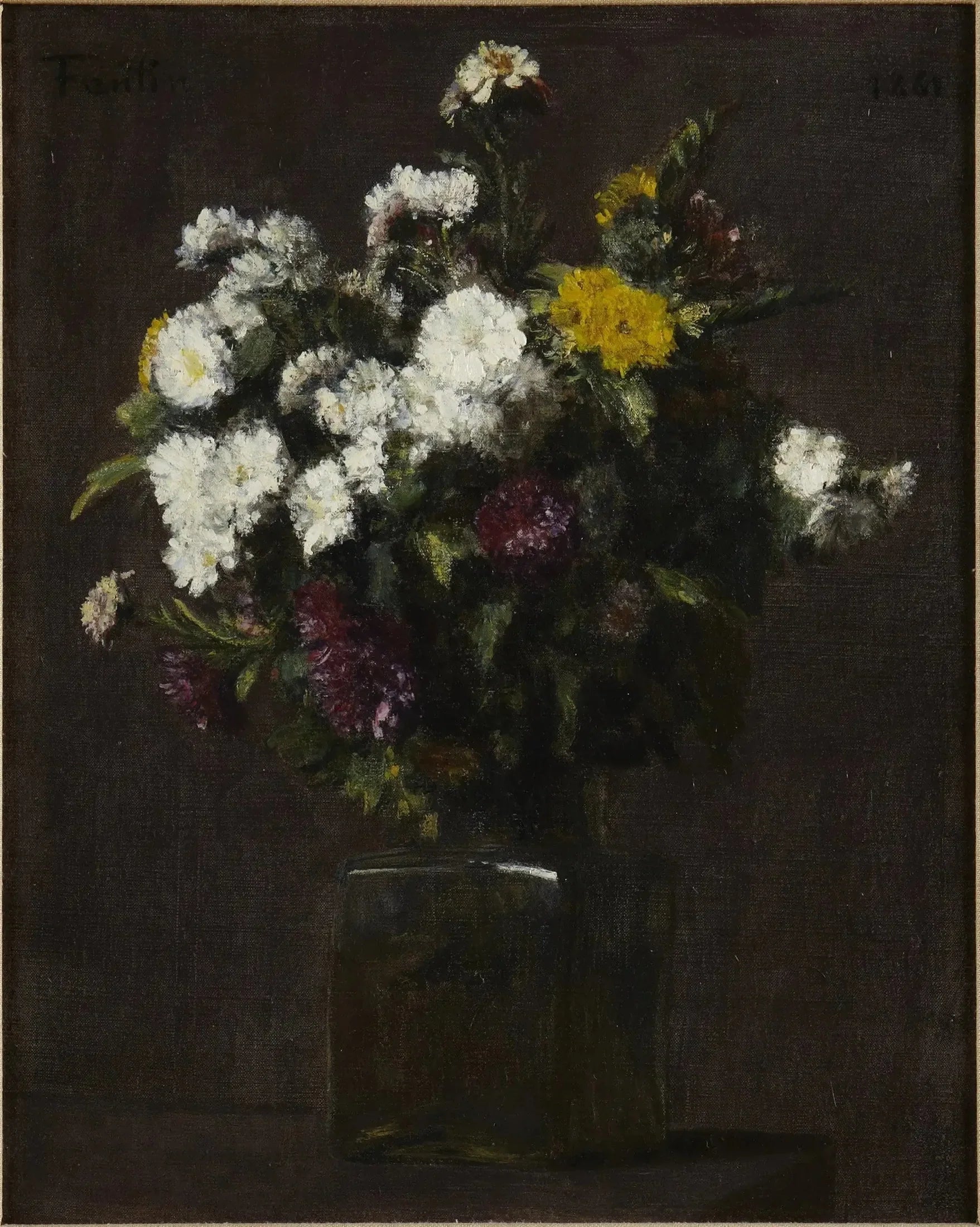 Vase de fleurs - Henri Fantin-Latour image 1 reproduction de peinture à l’huile