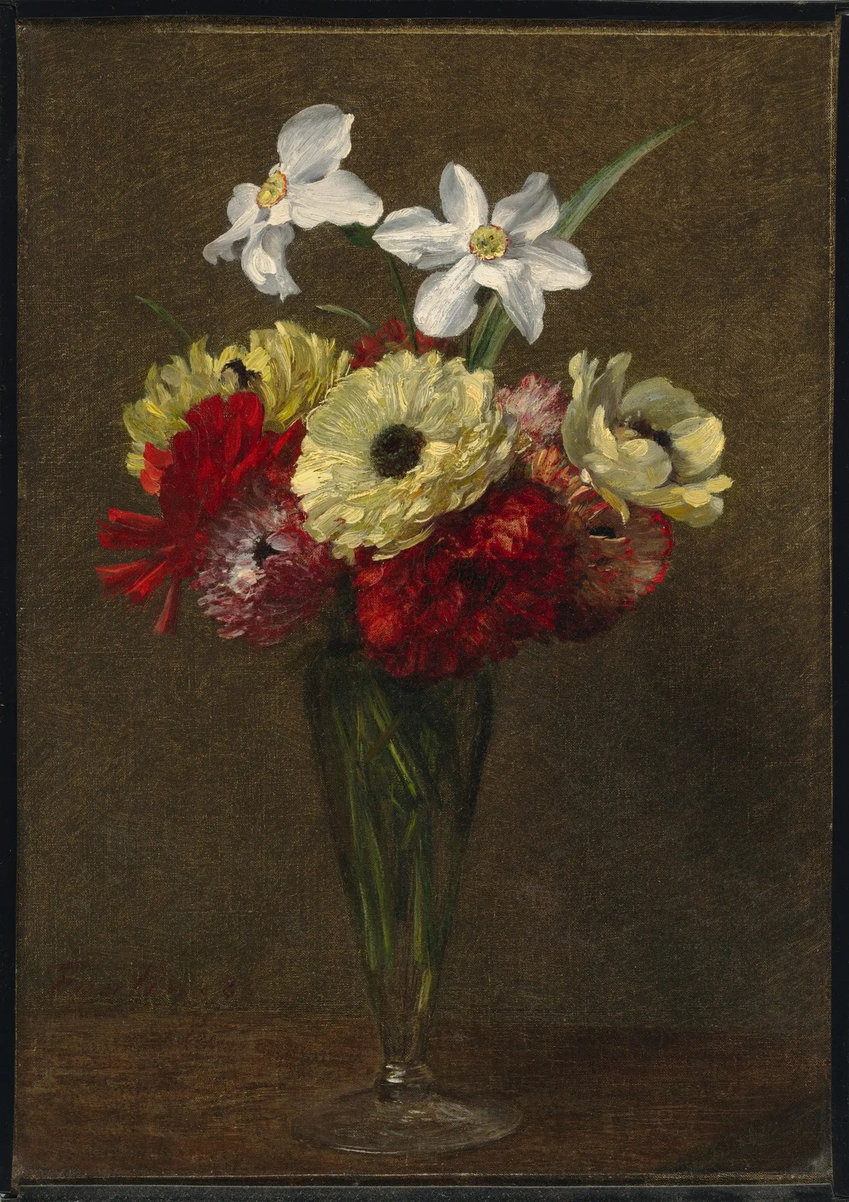 Vase de fleurs - Henri Fantin-Latour image 1 reproduction artisanale de tableau