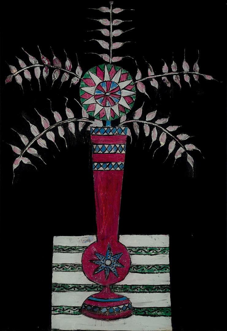 Vase de fleurs - Marsden Hartley image 1 copie peinte à la main à l’huile