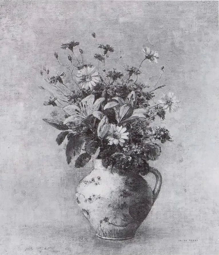 Vase de fleurs - Odilon Redon image 1 reproduction de peinture à l’huile