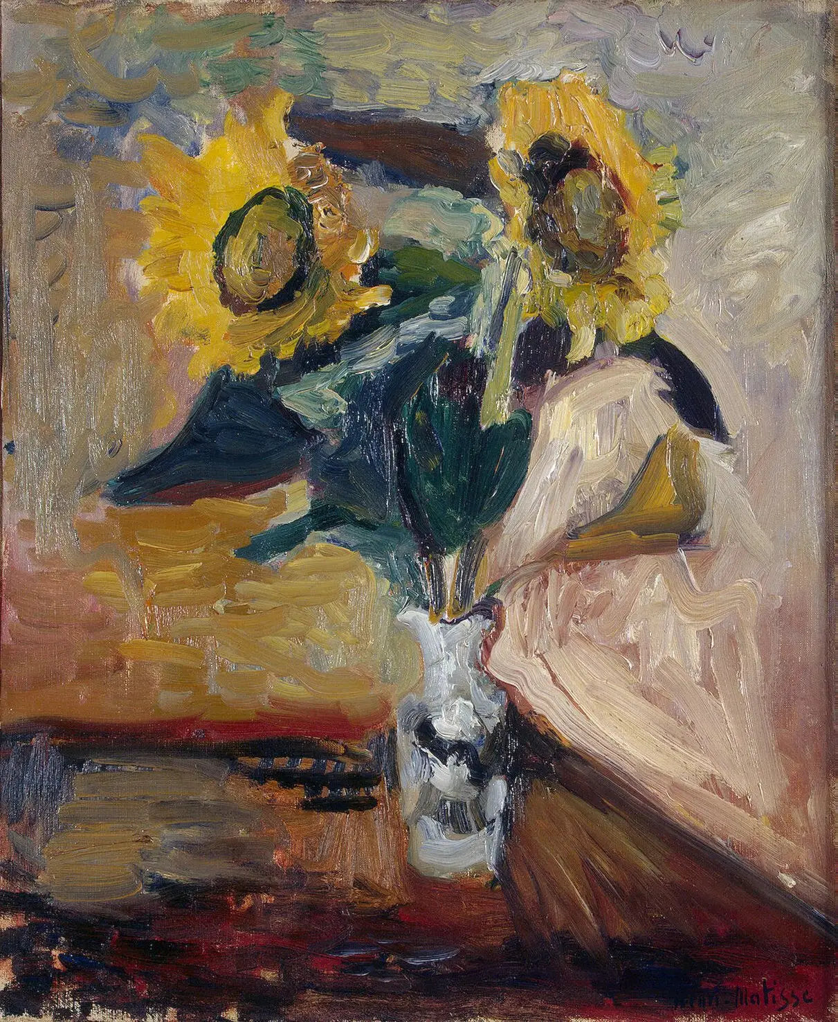 Vase de tournesols - Henri Matisse image 1 copie peinte à la main à l’huile