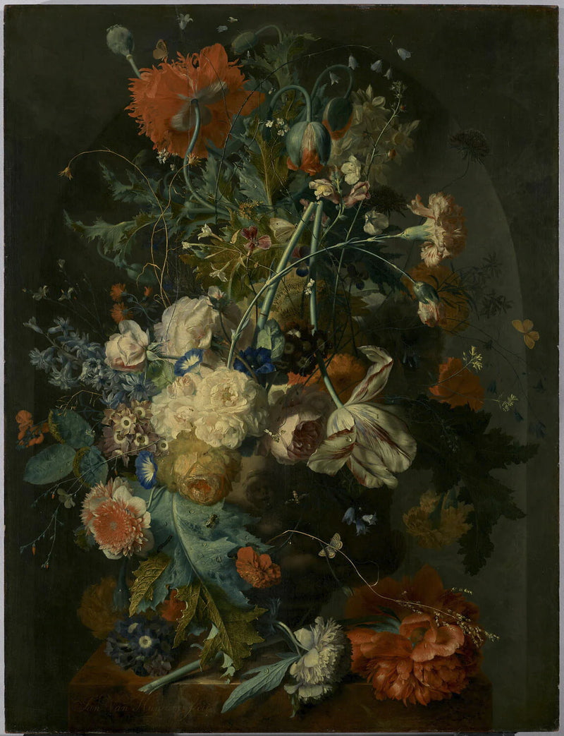Vase de fleurs dans une niche - Jan van Huysum