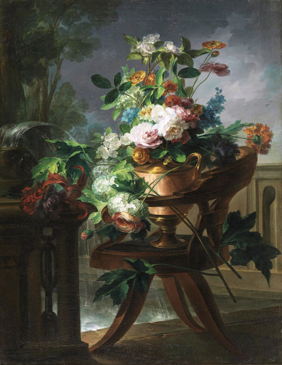Vase à fleurs sur une chaise - Miguel Parra Abril