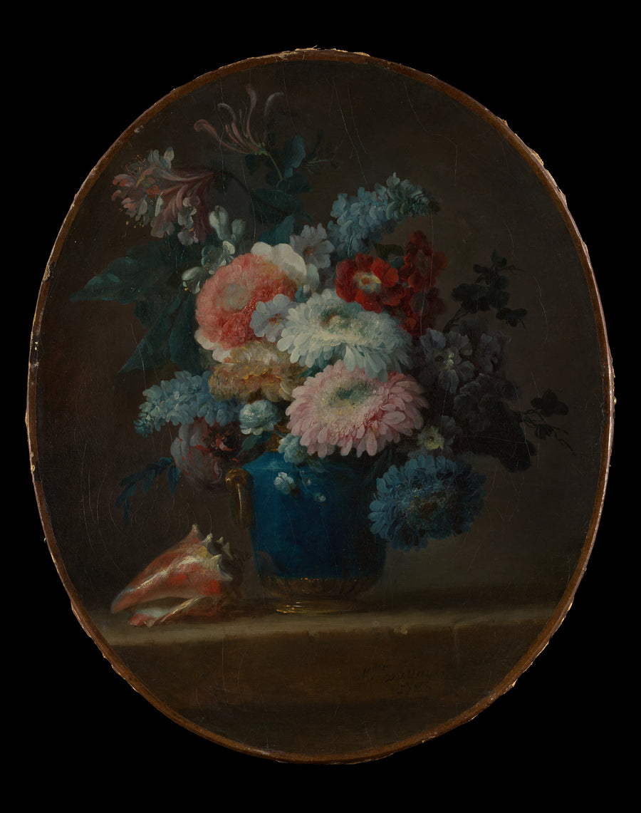 Vase of Flowers and Conch Shell - Anne Vallayer-Coster