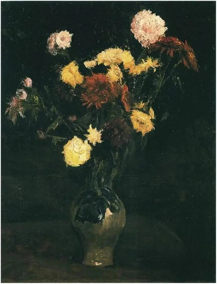 Vase avec œillets et zinnias, F259 – Van Gogh