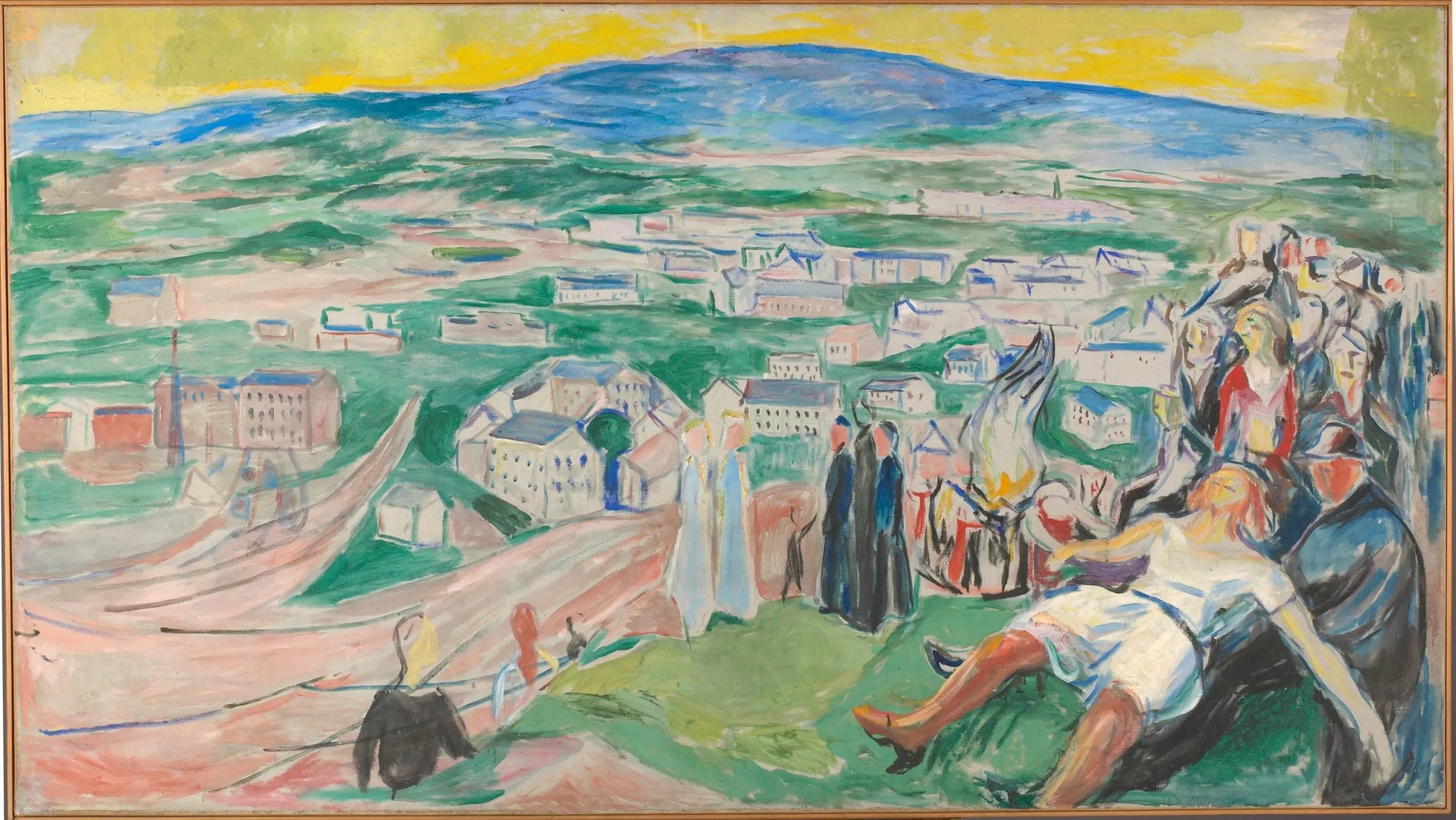 Veille de la nuti du milieu de l'été - Edvard Munch image 1 reproduction artisanale de tableau
