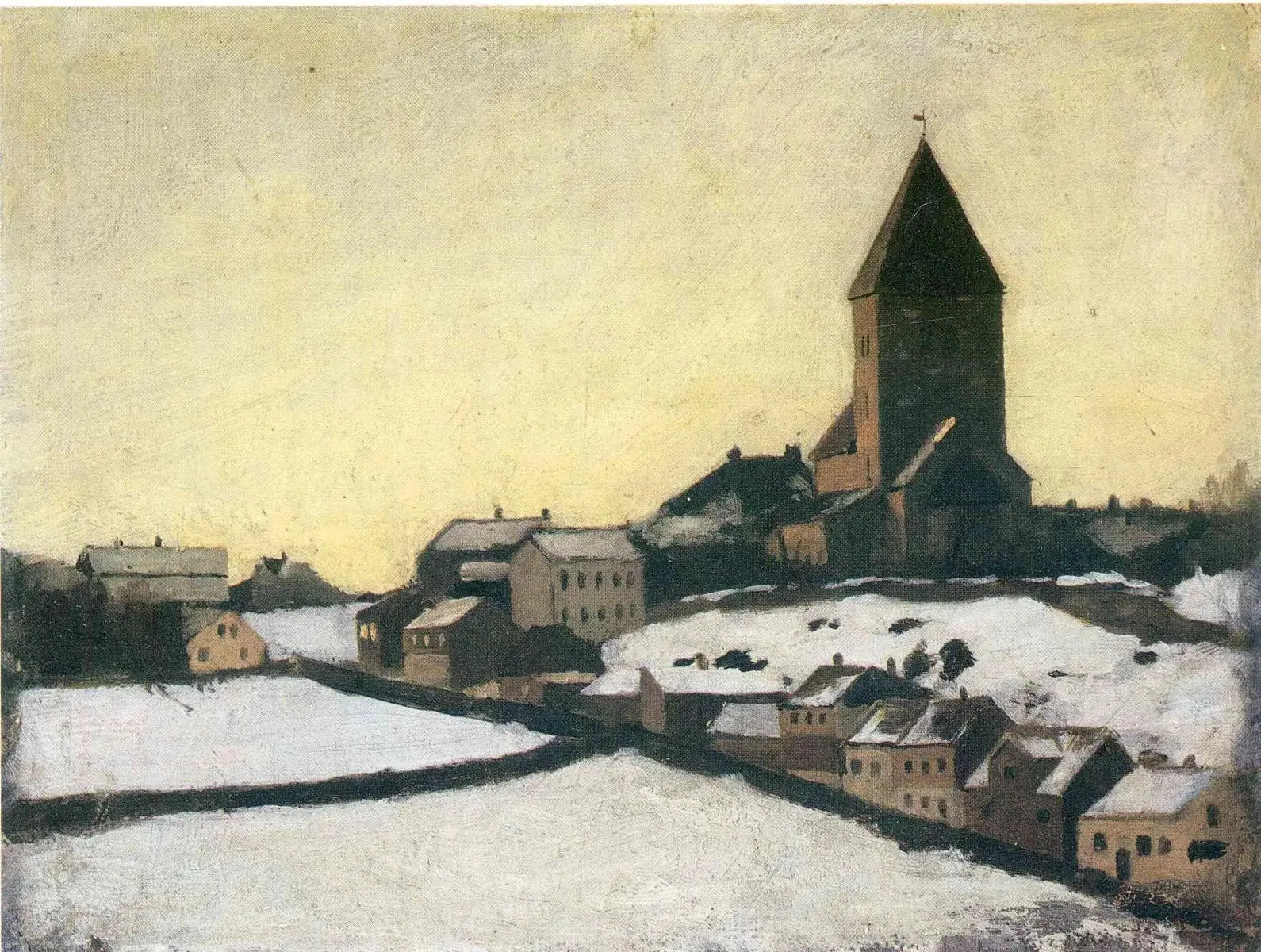 Veille Église d'Aker - Edvard Munch image 1 tableau peint à l’huile sur toile