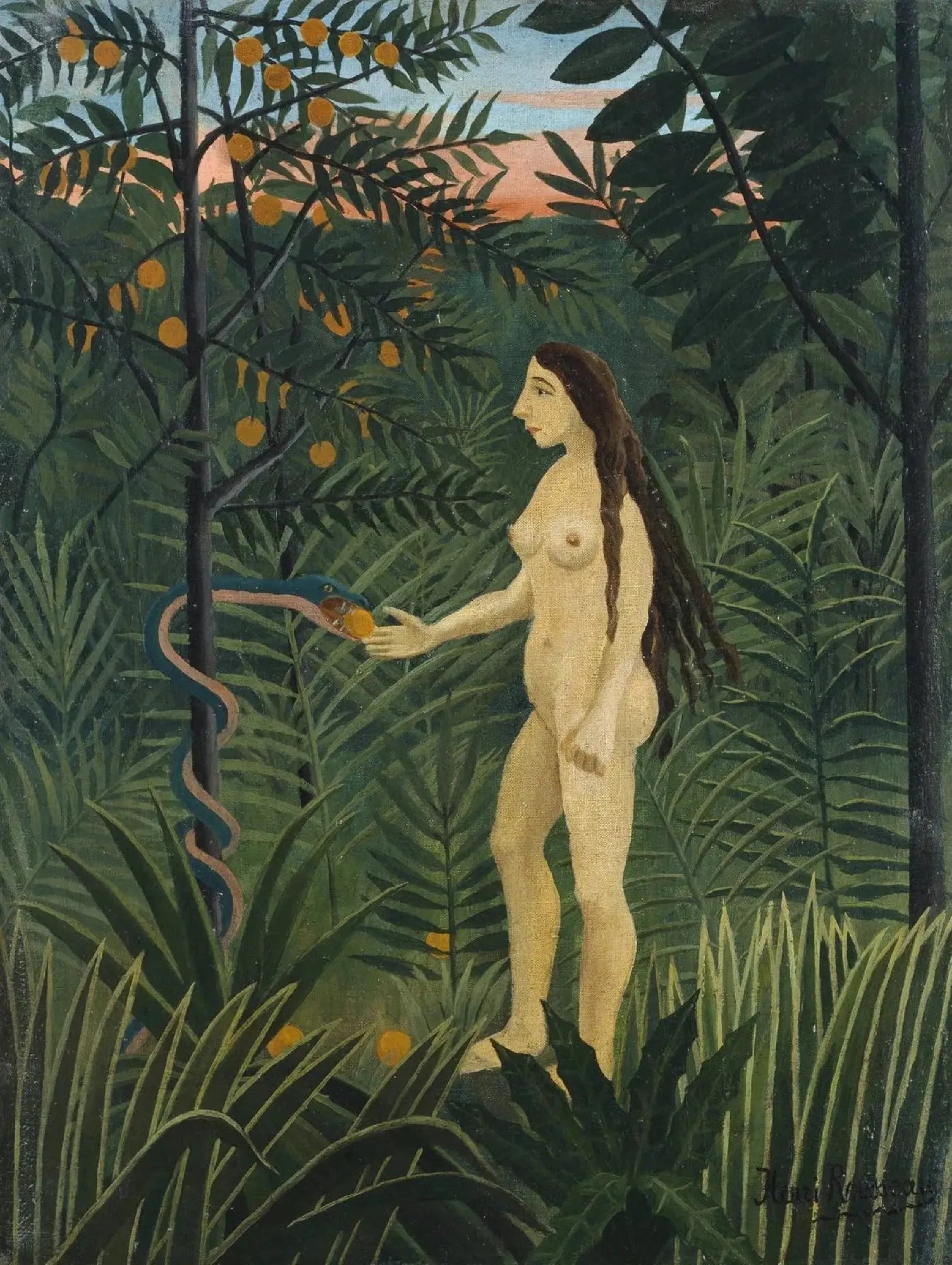 Veille - Henri Rousseau image 1 reproduction artisanale de tableau