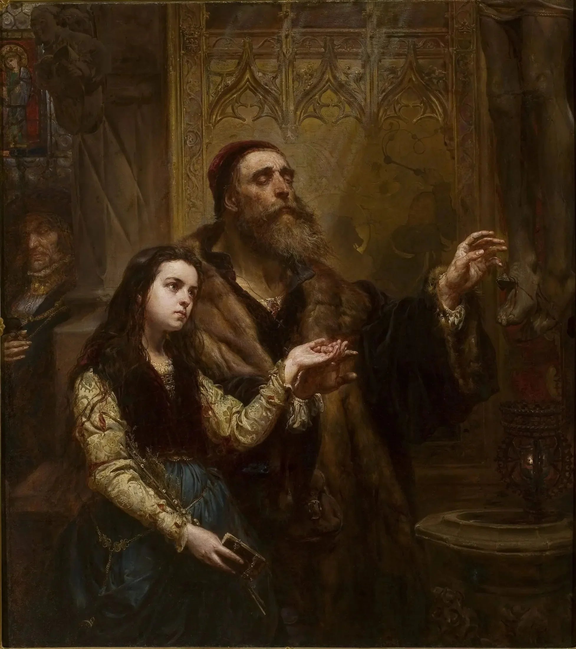 Veit Stoss, aveugle, avec sa petite-fille - Jan Matejko image 1 reproduction d’œuvre d’art à l’huile
