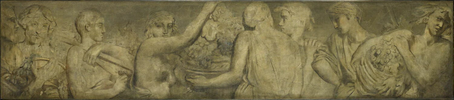 Les vendangeurs, grisaille - Théodore Chassériau