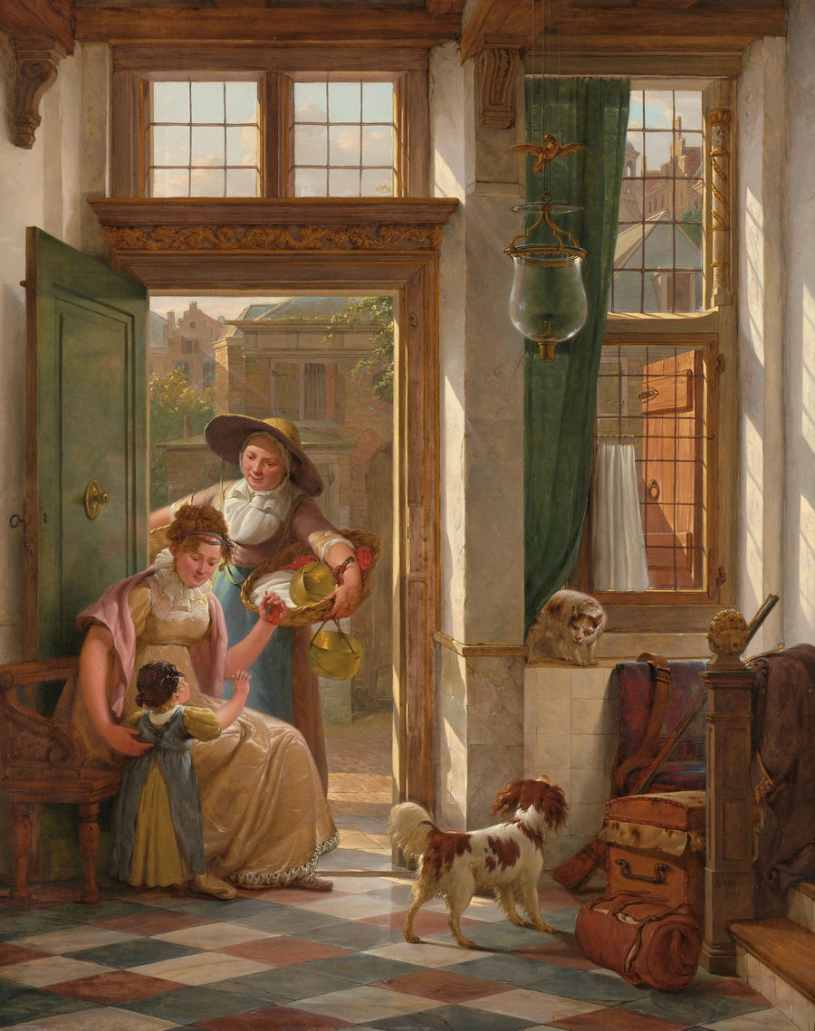 Un vendeur de cerises à la porte - Abraham van Strij