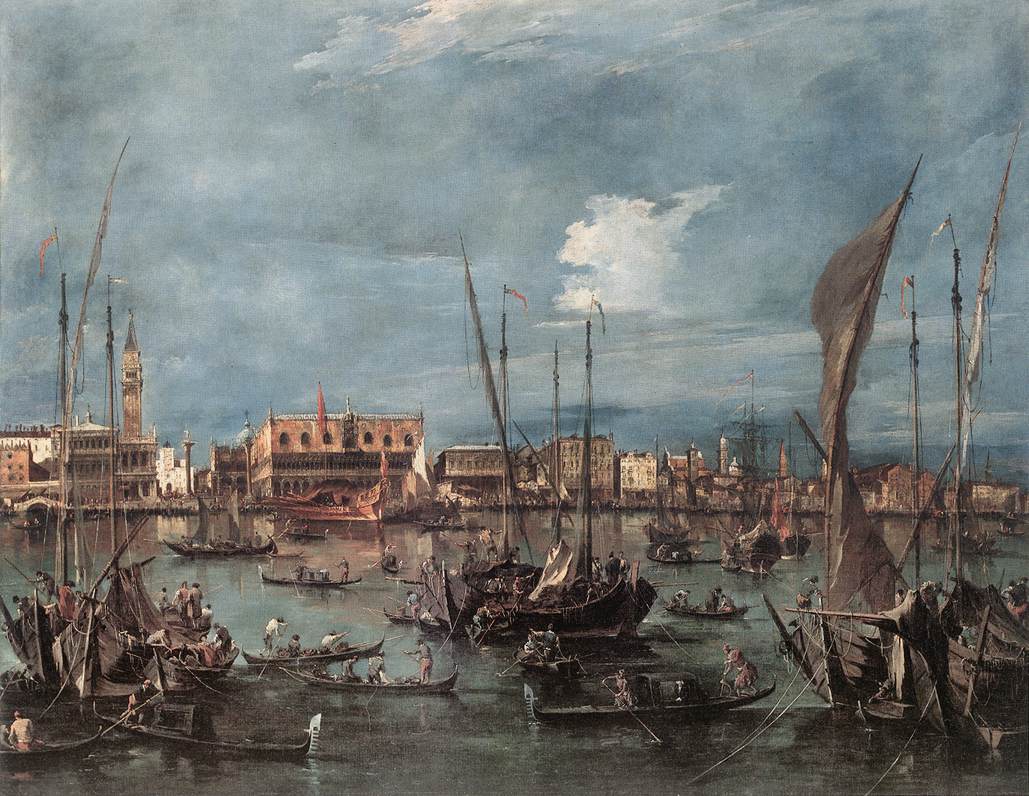 Venise depuis le Bacino di San Marco - Francesco Guardi image 1 reproduction de peinture à l’huile