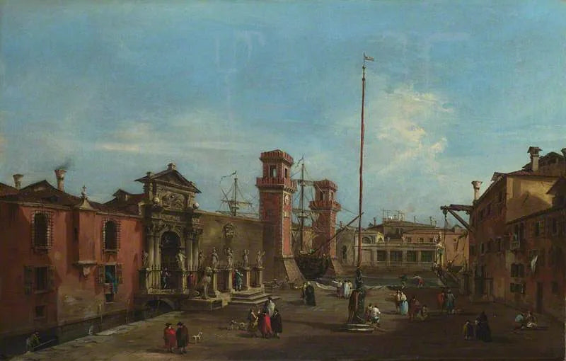 Venise : L'Arsenal - Francesco Guardi image 1 copie peinte à la main à l’huile