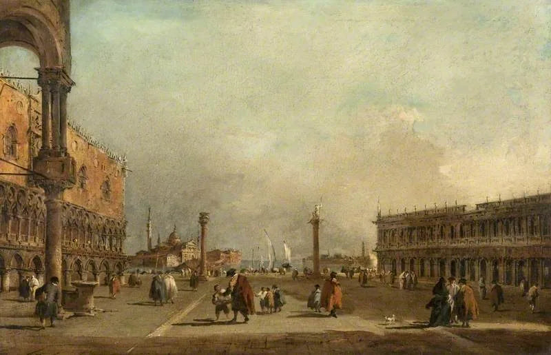 Venise : la Piazzetta di San Marco - Francesco Guardi image 1 reproduction artisanale de tableau