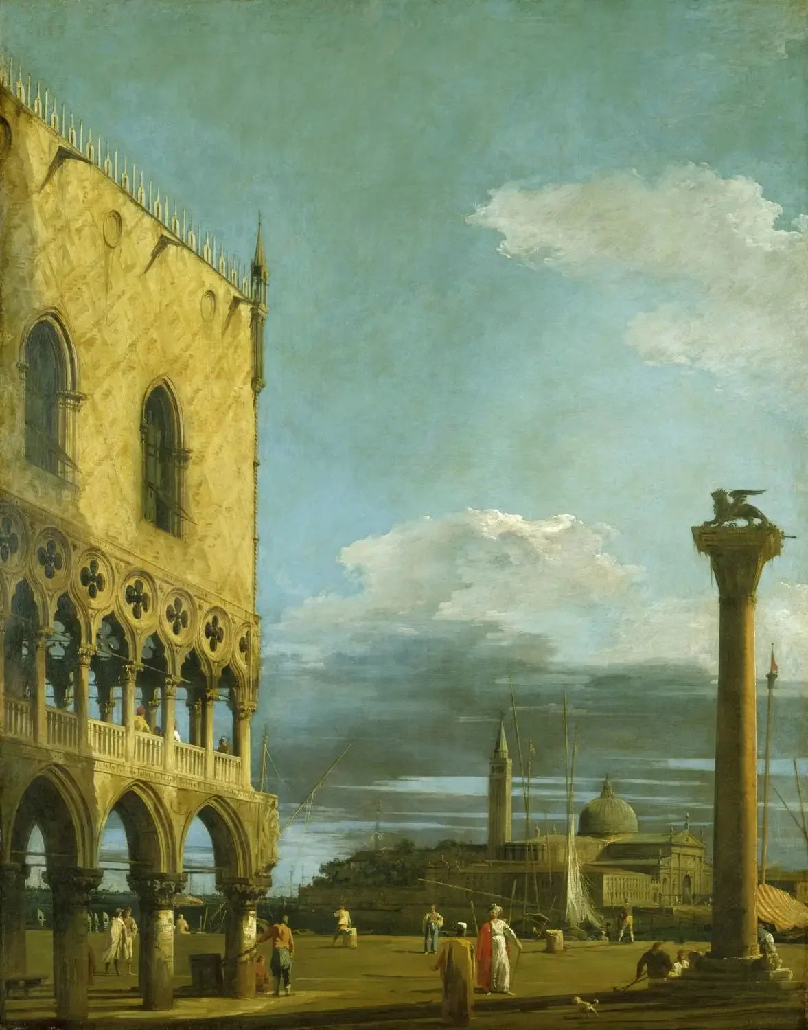 Venise : la Piazzetta vers San Giorgio Maggiore - Canaletto image 1 tableau peint à l’huile sur toile