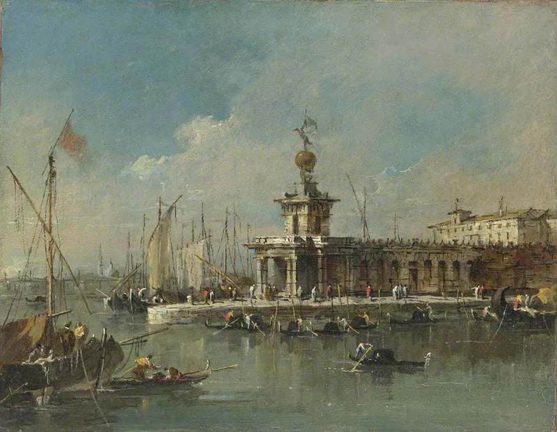 Venise : La Punta della Dogana - Francesco Guardi image 1 reproduction artisanale de tableau
