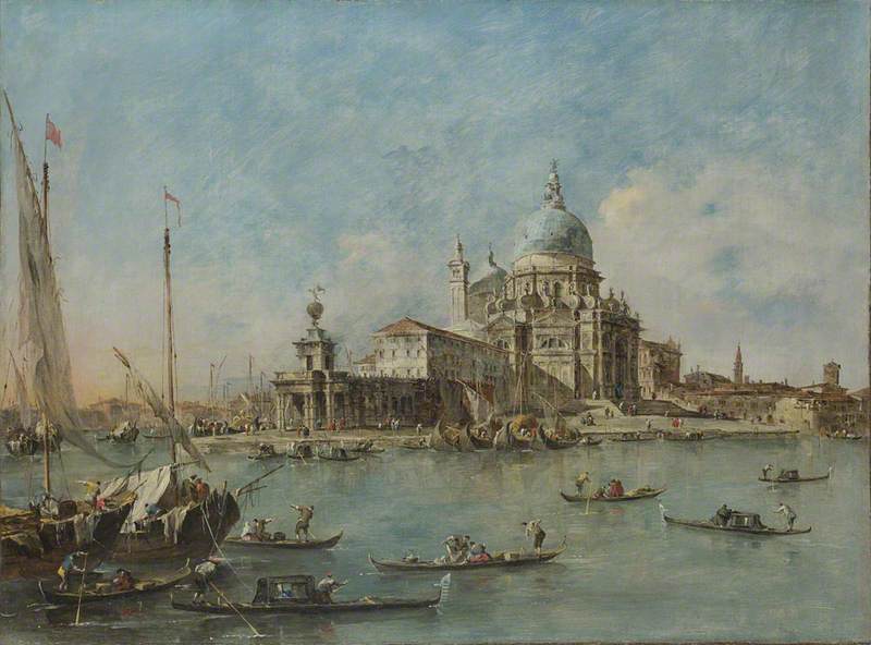 Venise : La Punta della Dogana - Francesco Guardi image 1 tableau peint à l’huile sur toile