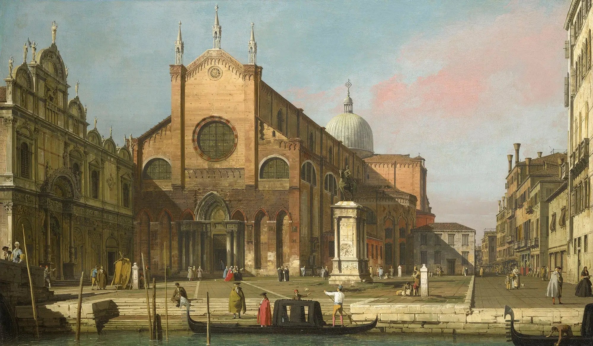 Venise : le campo SS. Giovanni et Paolo - Canaletto image 1 reproduction d’œuvre d’art à l’huile