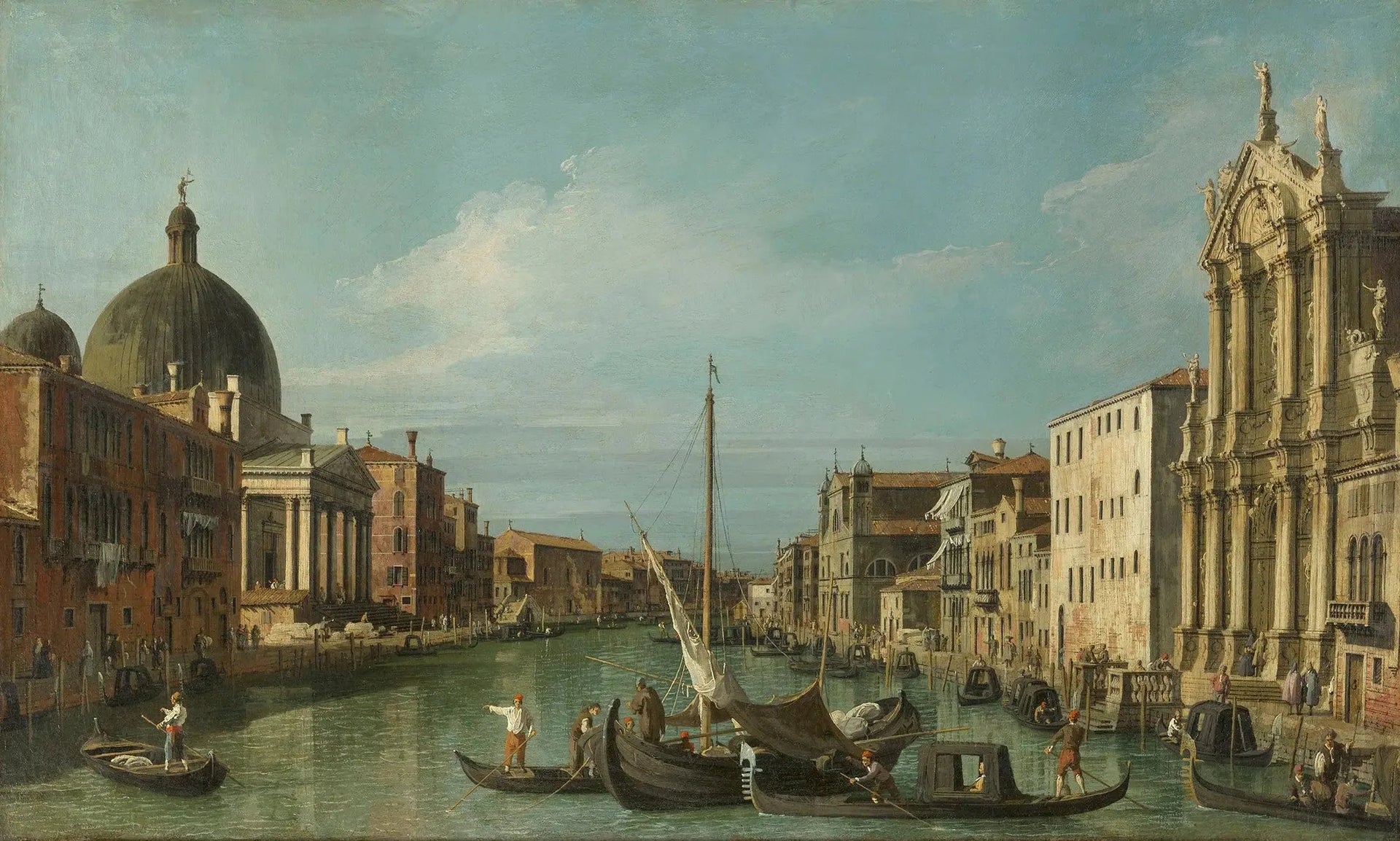 Venise : le Grand Canal avec les Scalzi et San Simeone Piccolo - Canaletto image 1 reproduction réalisée par Alpha Reproduction