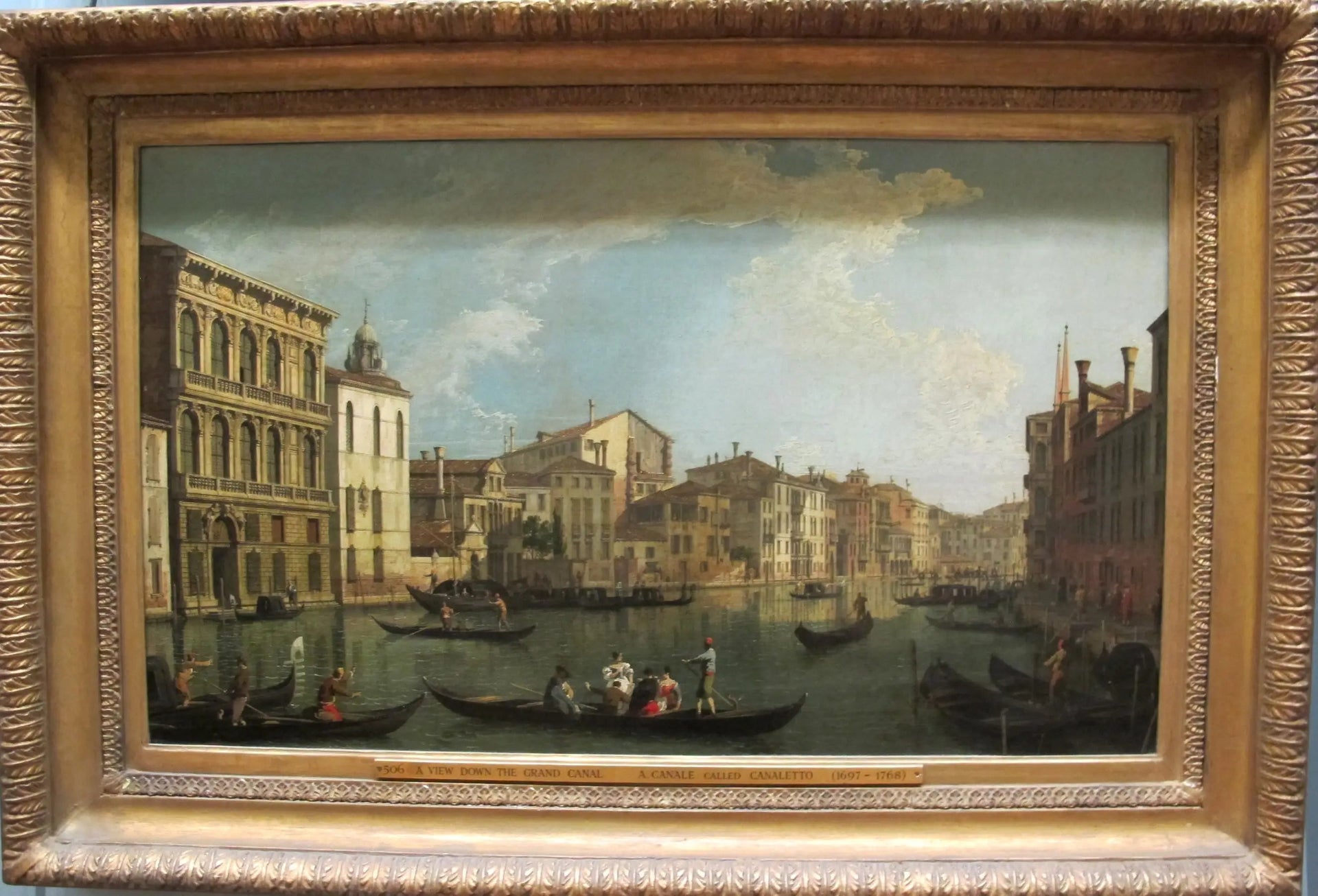 Venise : le Grand Canal du palais Flangini à San Marcuola - Canaletto image 1 reproduction d’œuvre d’art à l’huile