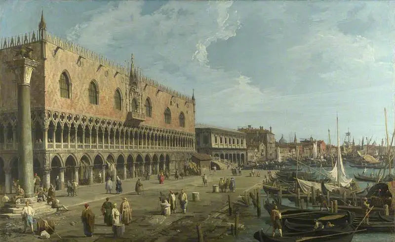 Venise : le palais du Doge et la Riva degli Schiavoni - Canaletto image 1 reproduction d’œuvre d’art à l’huile