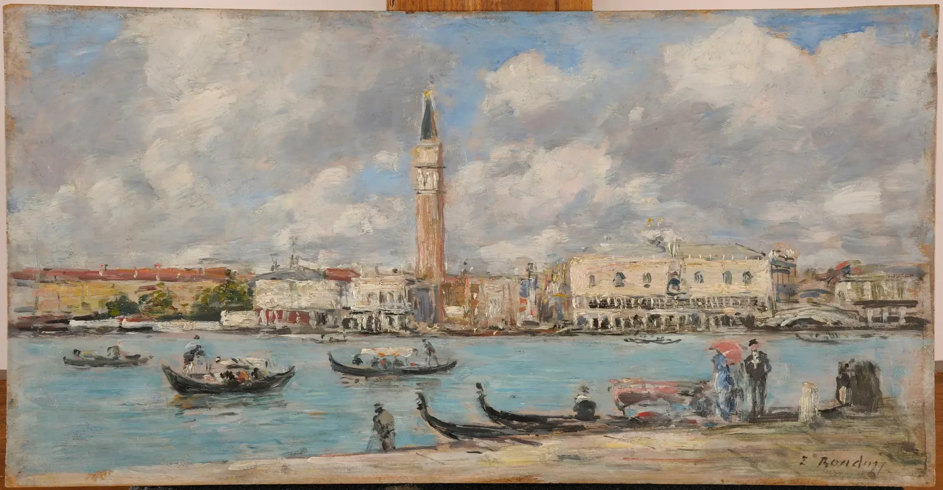 Venise. San Giorgio - Eugène Boudin image 1 copie peinte à la main à l’huile